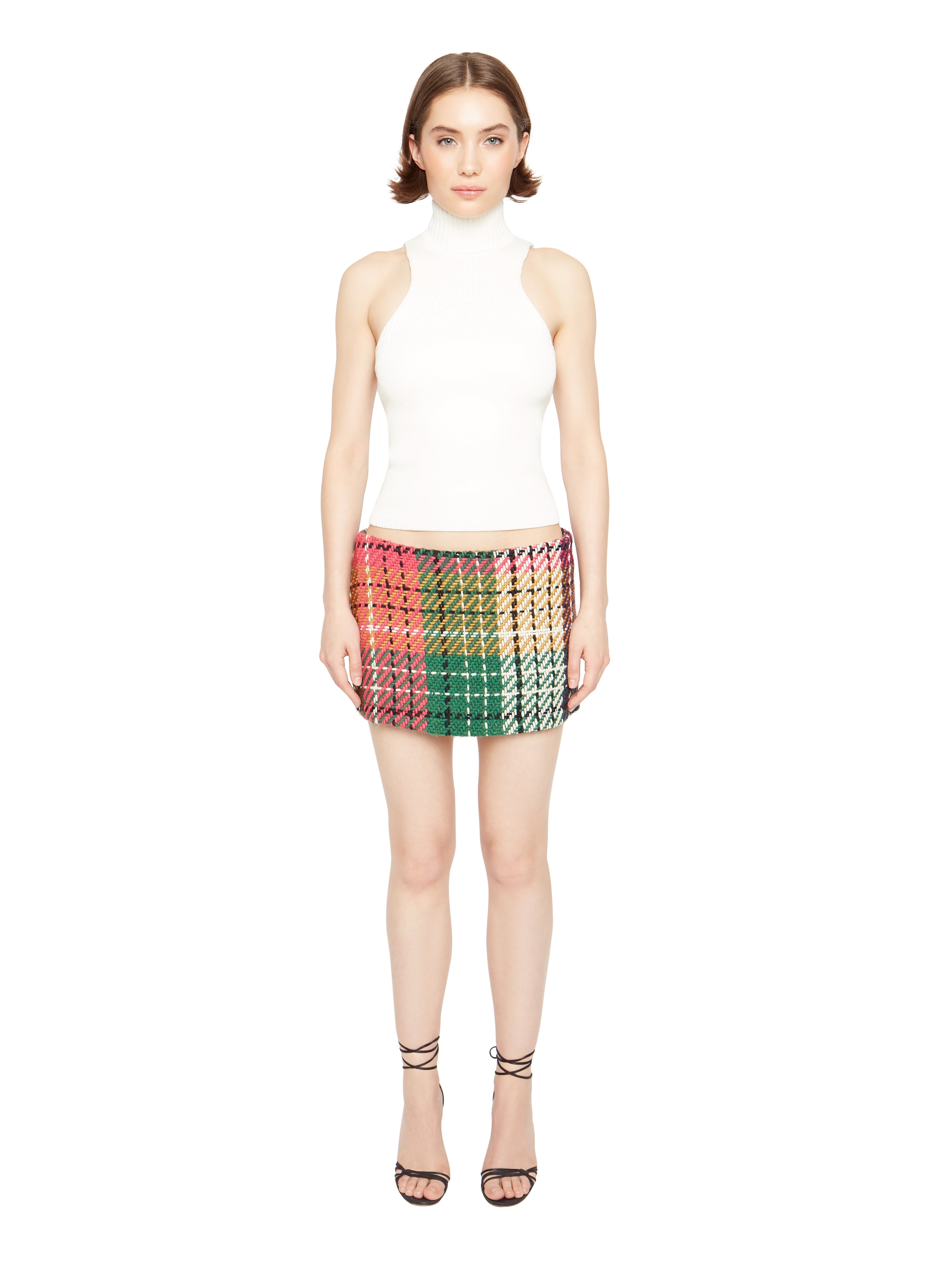 Danielle Guizio Ny Low Rise Plaid Mini Skirt In Multi | ModeSens