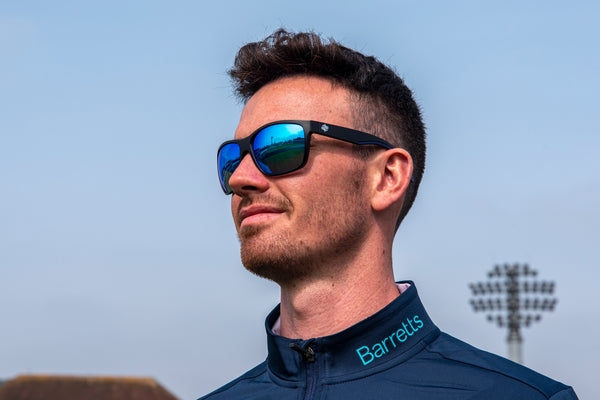 Kent Cricket player wearing sunglasses