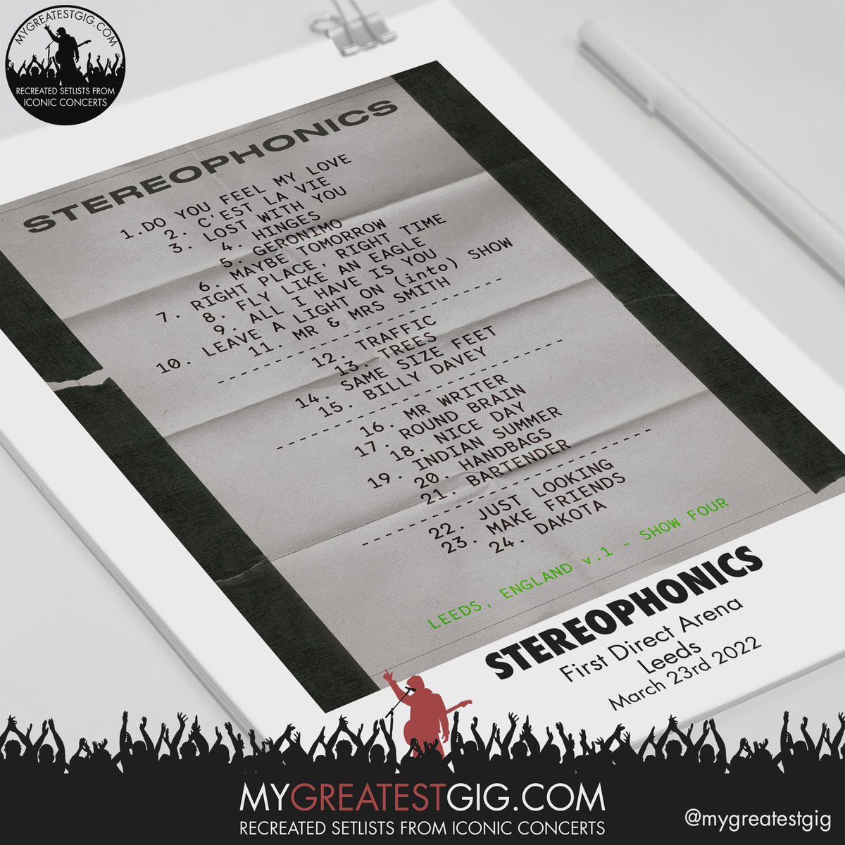 stereophonics tour 2022 setlist