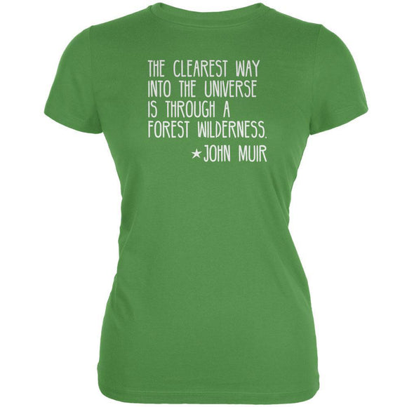 Forest Wilderness John Muir Leaf Juniors Soft T-Shirt