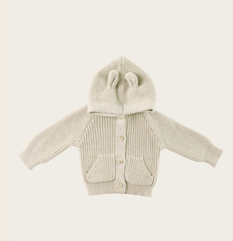 Jamie Kay Abigail Knitted Cardigan in Mouse Marle – Blossom