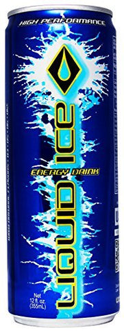 Liquid Ice Blue Energy Drink, 12 Ounce, 24 Count