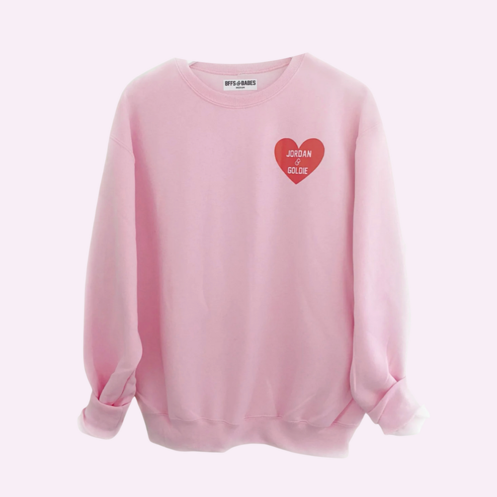 Buy CUTECUMBER Pink Girls Fleece Heart Printed Pink Sweatshirt