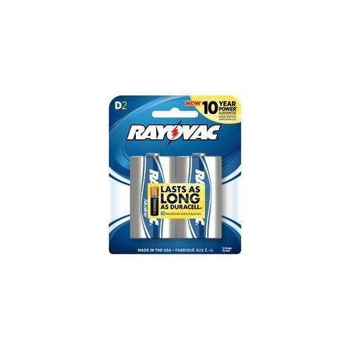 Rayovac 813 2f Mercury Free Alkaline Batteries D 2 Pk For Multipur Officekoala