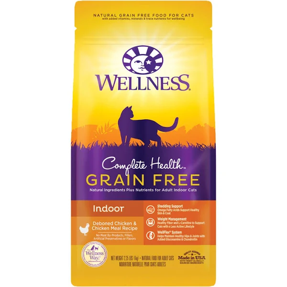 Wellness Complete Health Grain Free Indoor Dry Cat Food, 5.5-lb bag