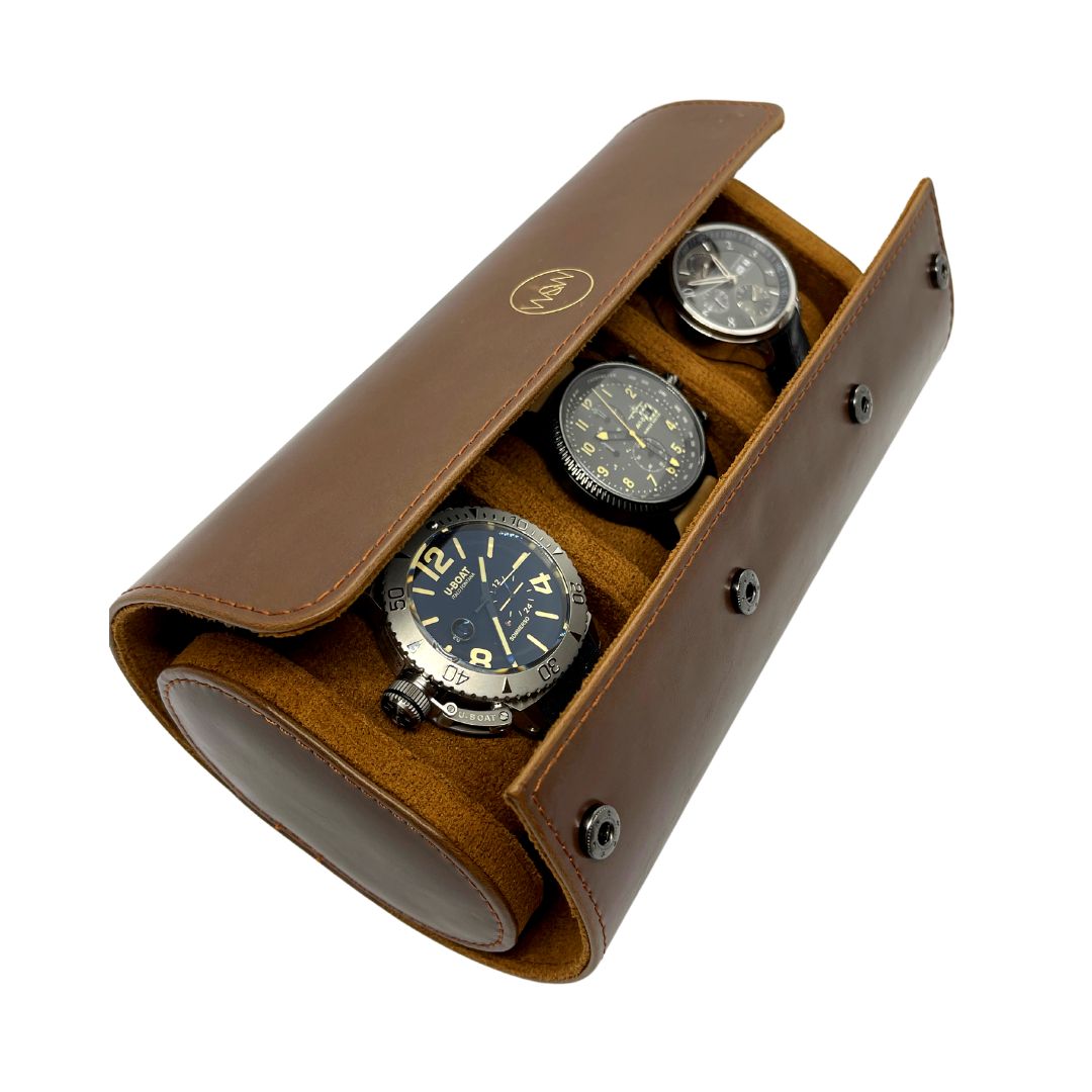 8 Watch Case Brown Leather – Timepiece360