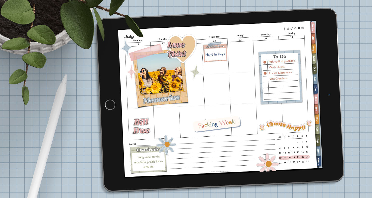 how to use png digital planner stickers in goodnotes and on your ipad 