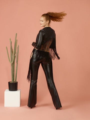 Rue21 Faux Leather Slit Front Flare Pants | Pueblo Mall