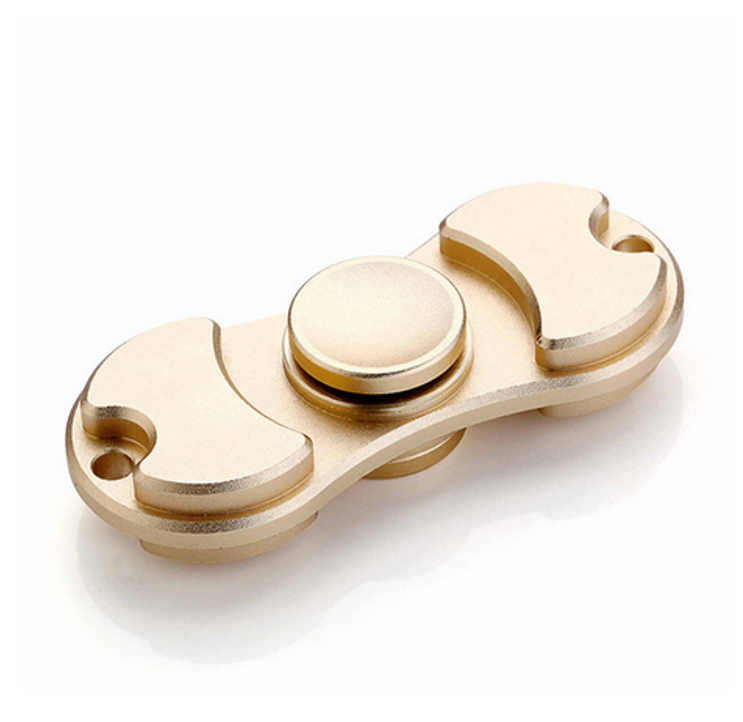 Aliminium Stress Fidget Dual Spinner Gold Honeybunch 