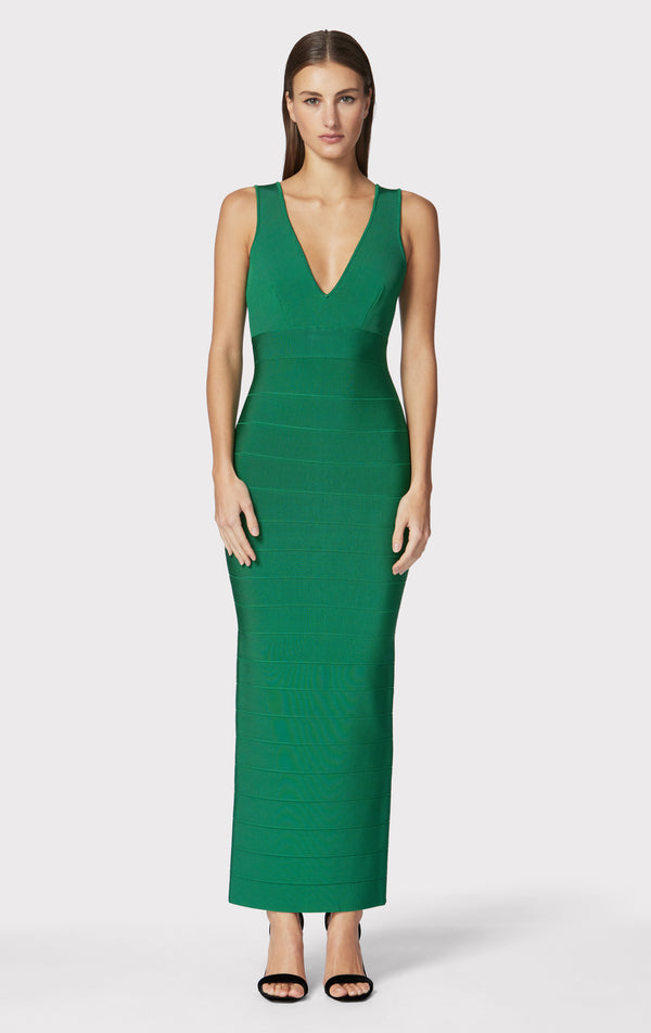 Icon Cap Sleeve Gown by Hervé Léger for $130