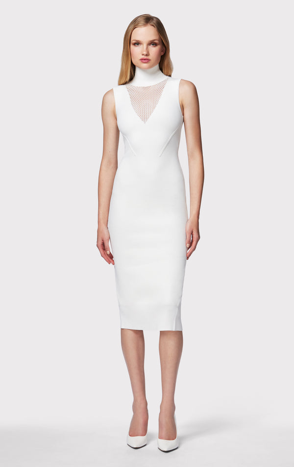 Herve Leger White Mini Dress – weartherunway