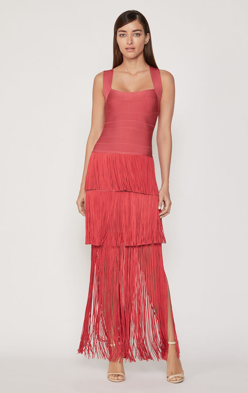 tiered fringe dress