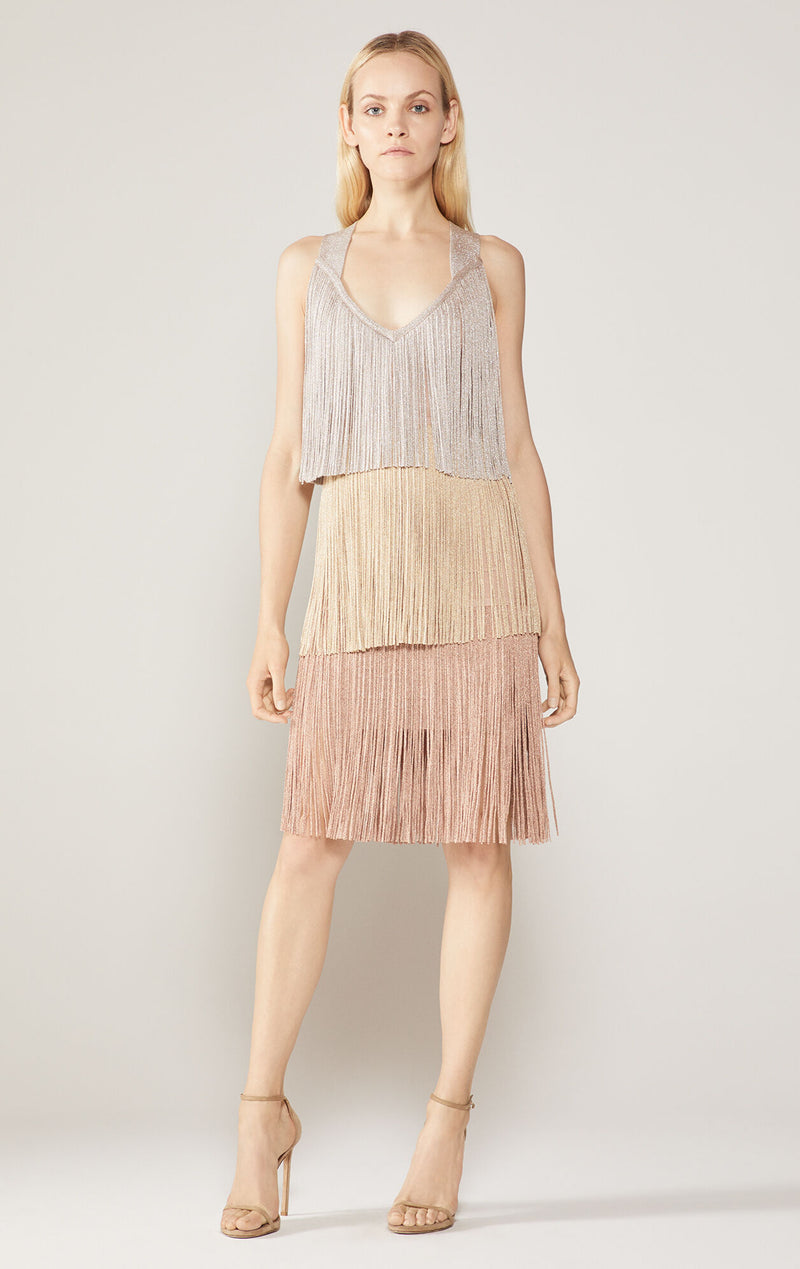 tiered fringe dress