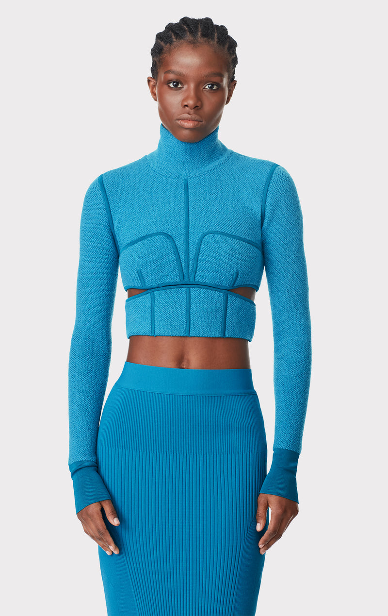 PERVERZE Double Mohair Cropped Tops | labiela.com