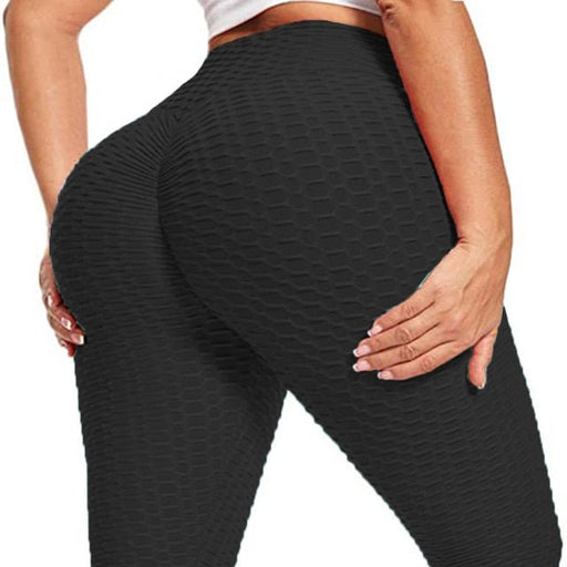 Shopipistic Honeycomb Bubble Textured Anti-Cellulite, Butt Lifting Leggings  for Women, Yoga Pants, Tummy Control High Waist Yoga Leggings, Butt