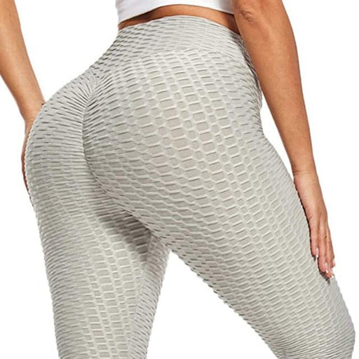 Buy Grey Honeycomb Womens Yoga Leggings Gym Anti-cellulite Fitness Butt  Lift Elastic Pants Online in India 