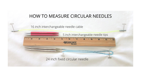 How to measure circular knitting needles