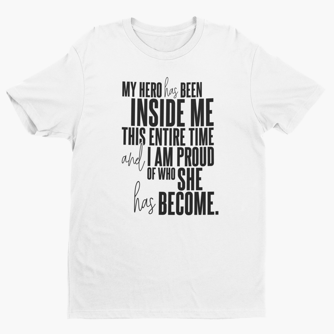 My Hero Has Been Inside Me Short Sleeve T-Shirt-clothing and culture-shop here at-A Perfect Shirt