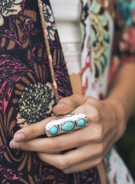 Water Droplet Turquoise Ring