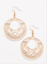 Load image into Gallery viewer, Modernly Mayan Gold Earrings
