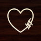Heart with Custom Initials Wood Cutout