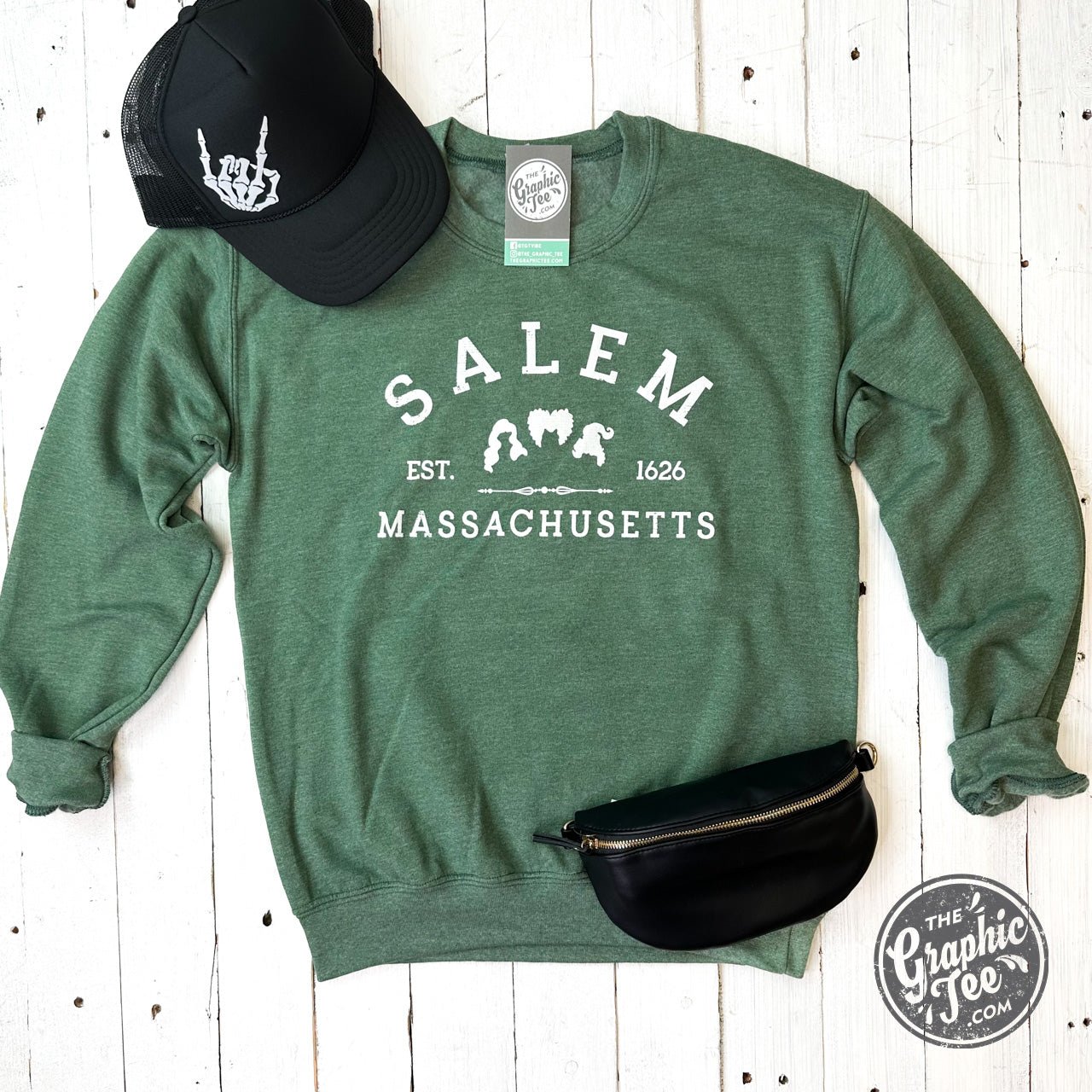 Salem Massachusetts Crewneck Sweatshirt - The Graphic Tee product image