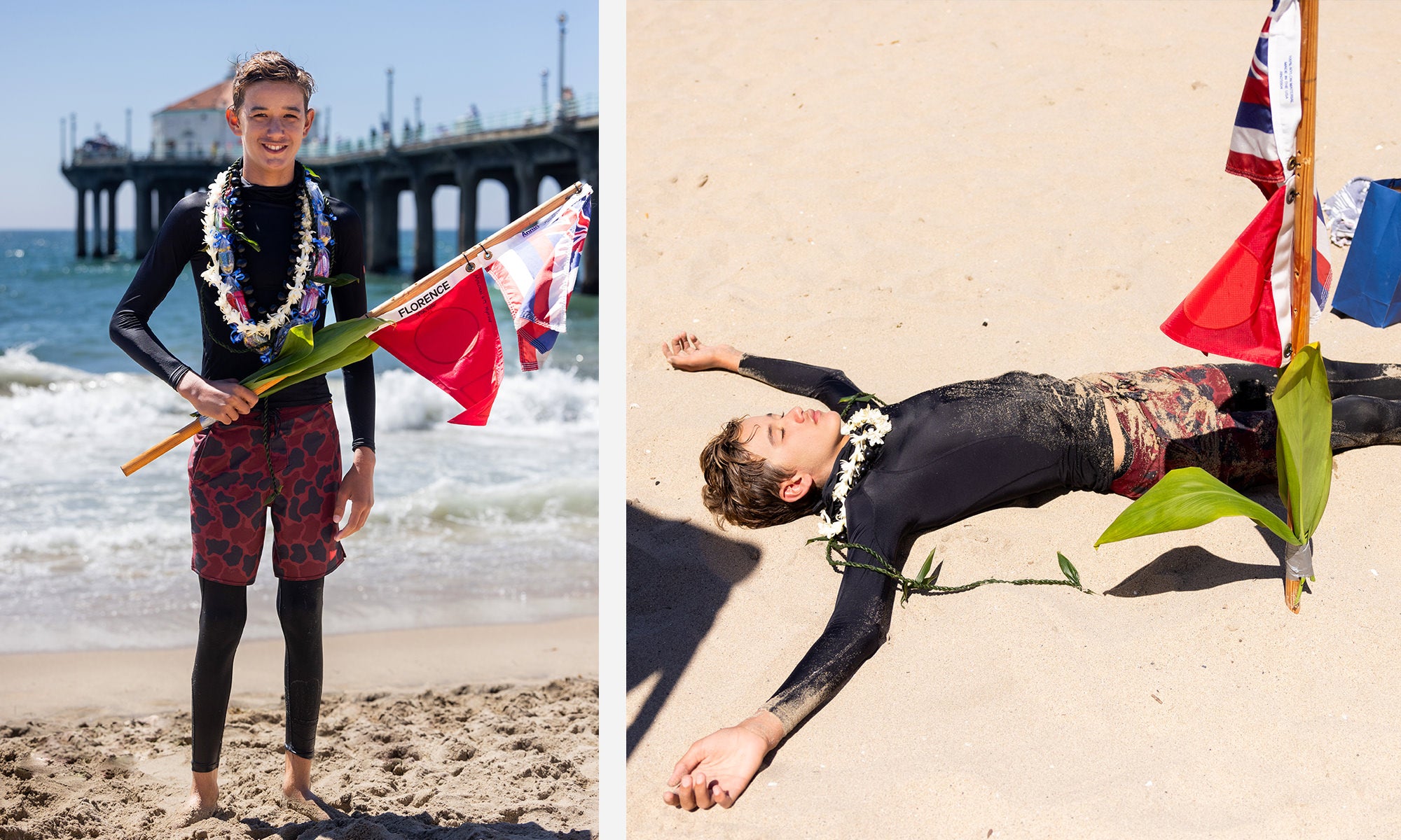 Toa Pere at the Manhattan Beach Finish Line for the Catalina Classic