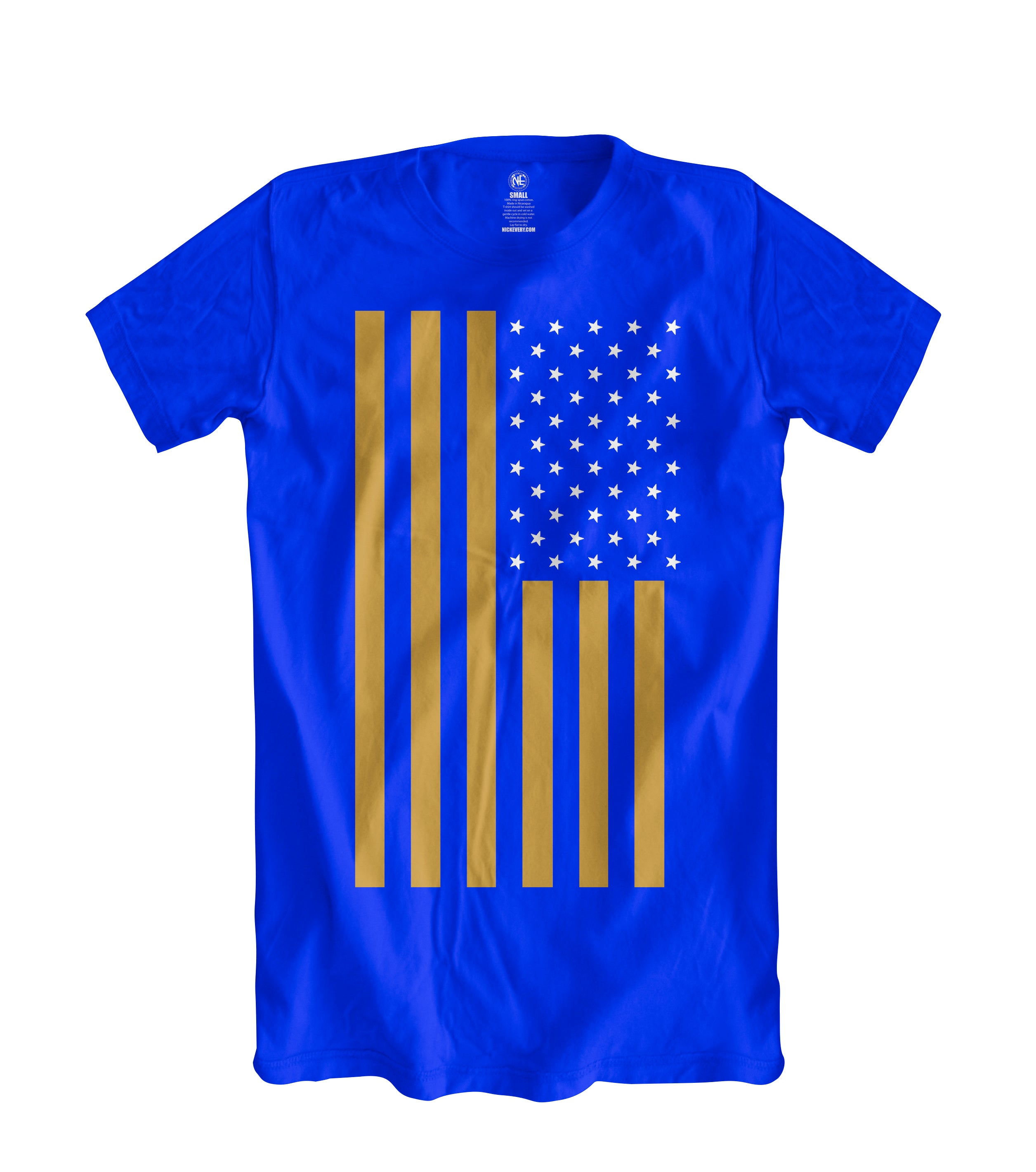 Classic Flag Royal Tshirt (Gold White)