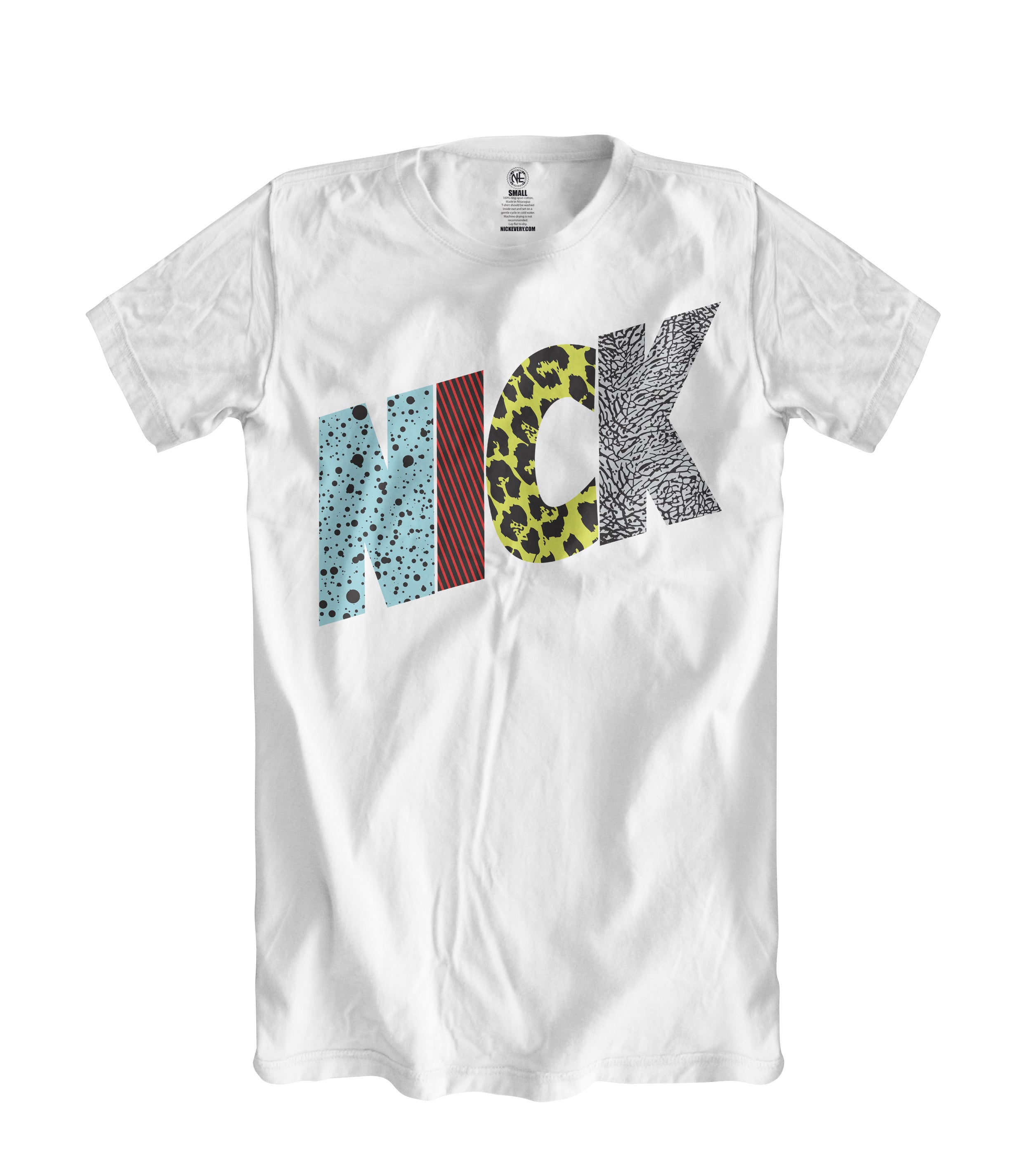 NICK White T-shirt (Snkrprint Multi Color)