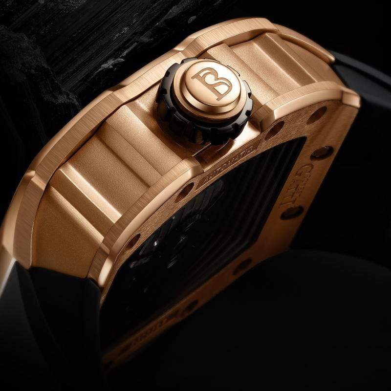 Bonest Gatti SuperSpeed Racing series watches Black-Gold Bonest Gatti 9905 Rubber Man's Black-Gold Automatic Watch