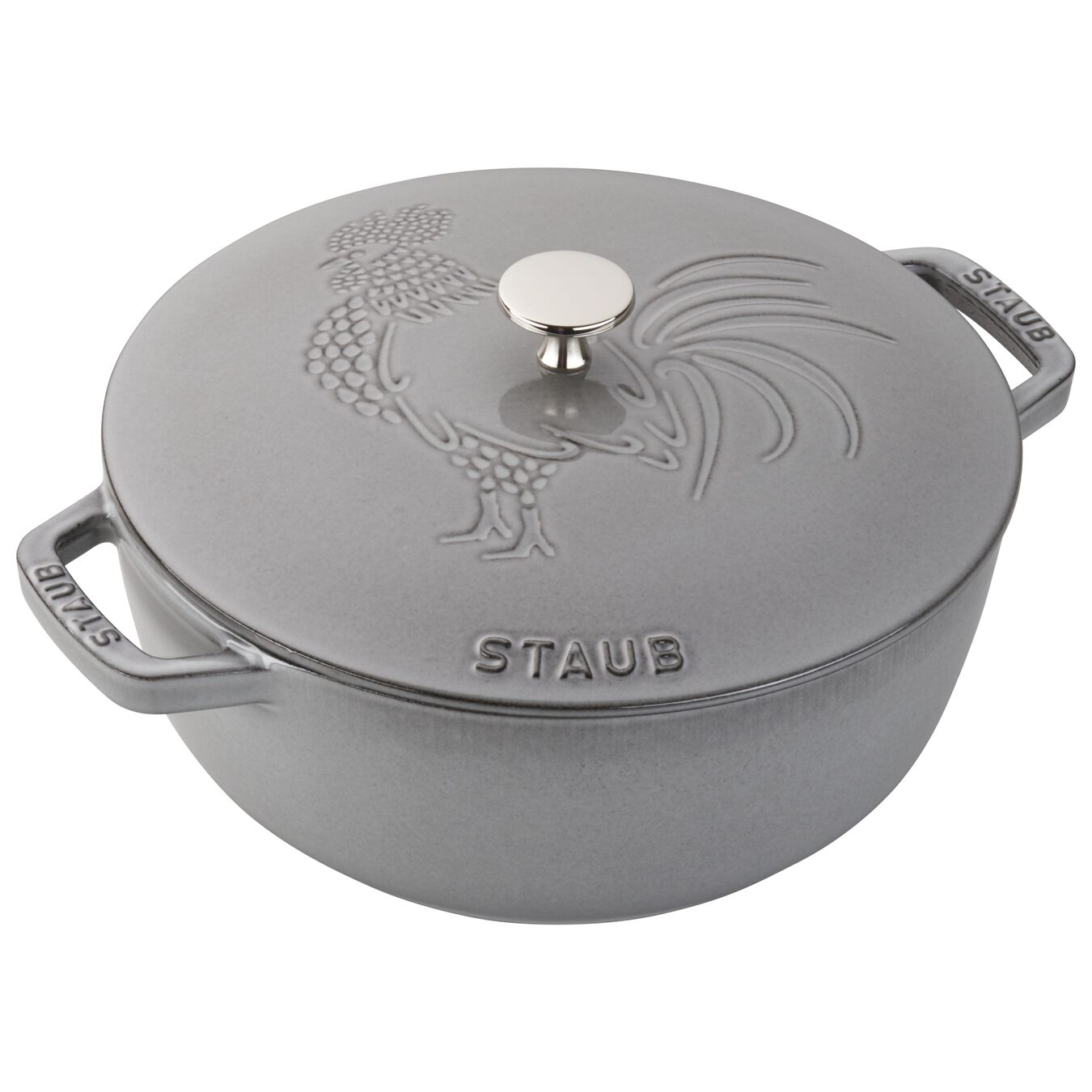 Staub Cast Iron 11.02-inch Traditional Deep Skillet - Lilac/Black Matt