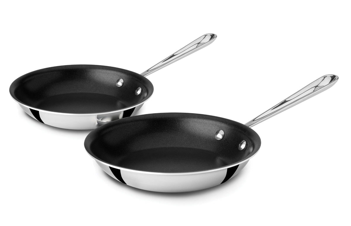 All-Clad Nonstick Fry Pan Set - d3 Stainless Steel Skillets