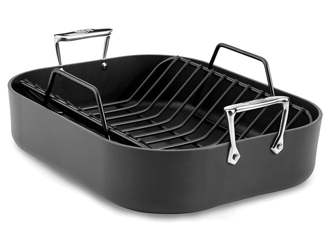 All Clad - HA1 Hard Anodized Nonstick Cookware, Square Grill, 11 inch