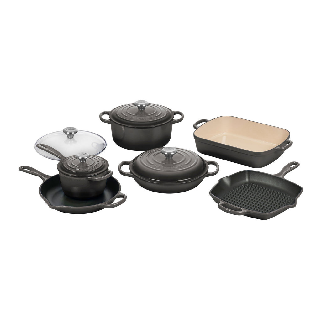 Le Creuset Silicone Craft Series Utensil Set with Stoneware Crock, 5 pc.,  Licorice
