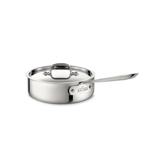 D3 Stainless 3-ply Bonded Cookware, Saute Pan with lid, 6 quart