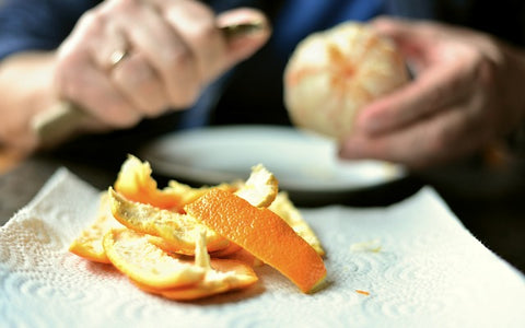 Piel de mandarina para hacer infusión