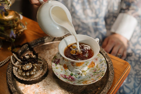 Té bio con leche