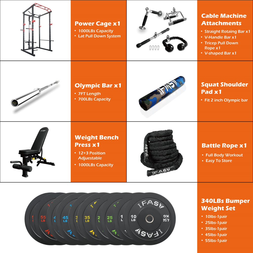 home gym equipment package