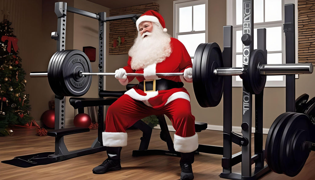 Santa Claus in the home gym