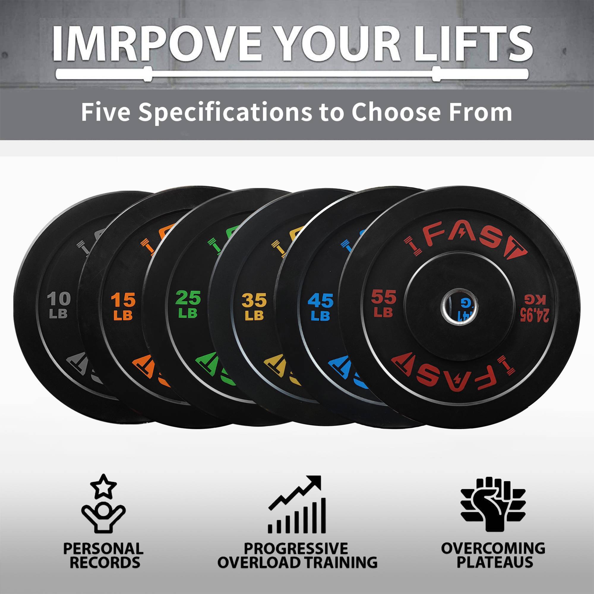 IFAST Olympic bumper plates