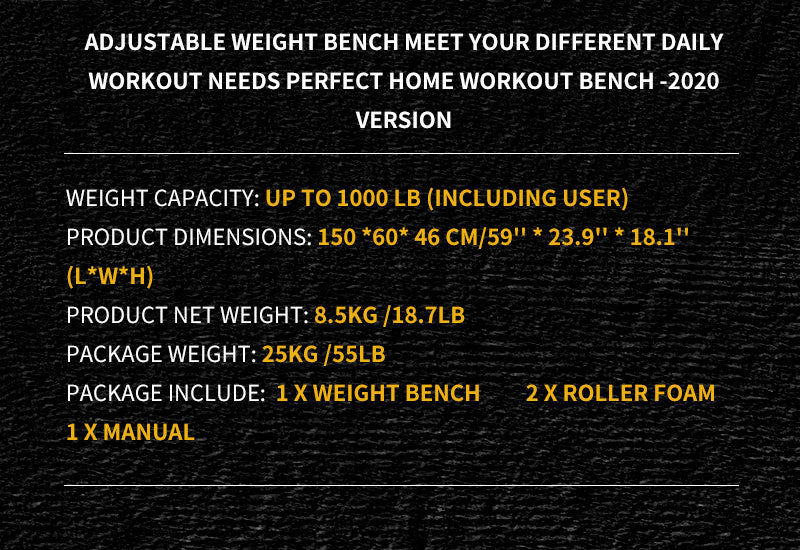 The specification of body solid weight bench