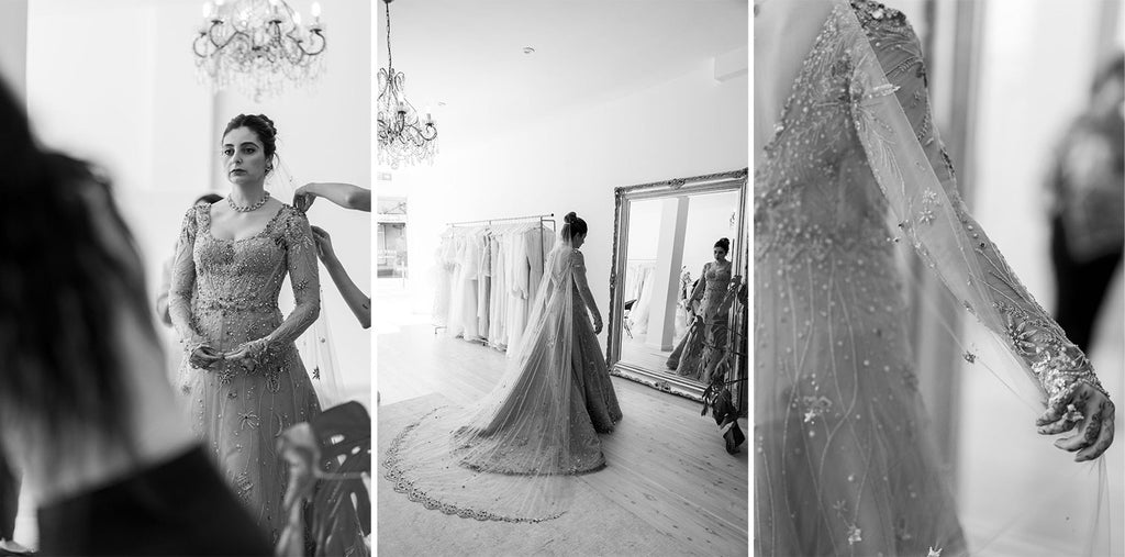 Sant Elia Atelier Final Fitting Stephanie Custom Couture Wedding Dress