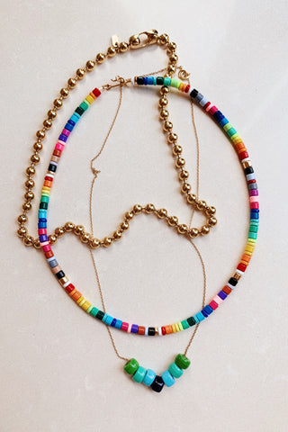 Rainbow Beaded necklaces