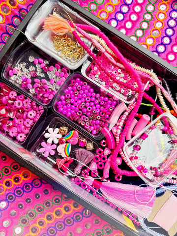 DIY Barbiecore, Hot Pink Jewelry Making Supplies