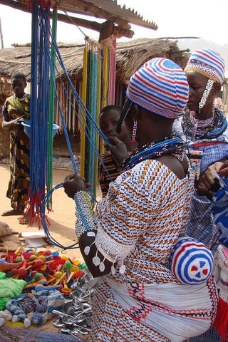 Photo of Bead Market in West Africa, north of Benin, Found on Beadcollector.net