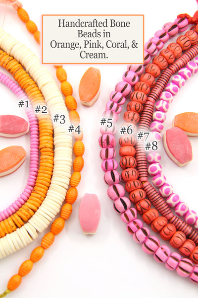 Handcrafted Bone Beads - Ethically made by artisans in India