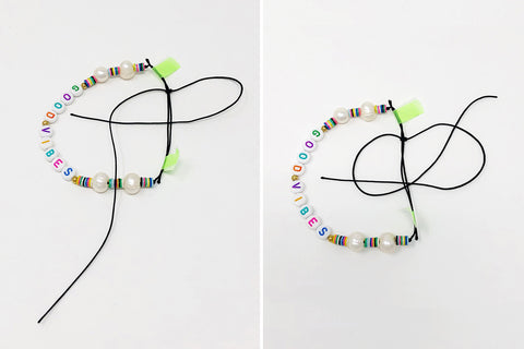 DIY Adjustable Beaded Word Bracelets