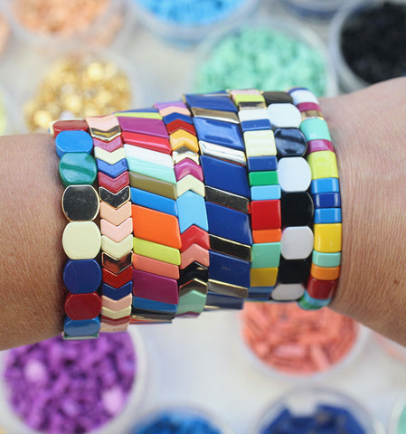 Enamel Tile Tila Bead Bracelets, and How to String Them