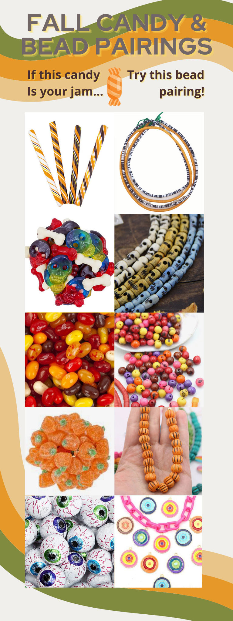Fall Candy to Bead Pairings, from WomanShopsWorld