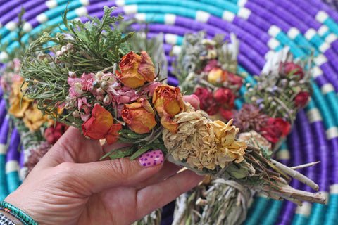 Floral Sage Wands for Ritual, Cleansing, and Healing, from WomanShopsWorld